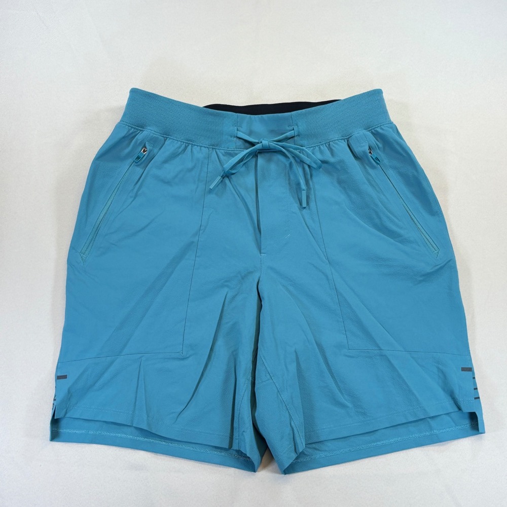 Lululemon License to Train‎ Shorts Mens Small Teal Blue 7" Gym Hiking Workout